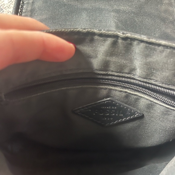 Fossil Black Leather Crossbody Bag - Picture 3 of 5